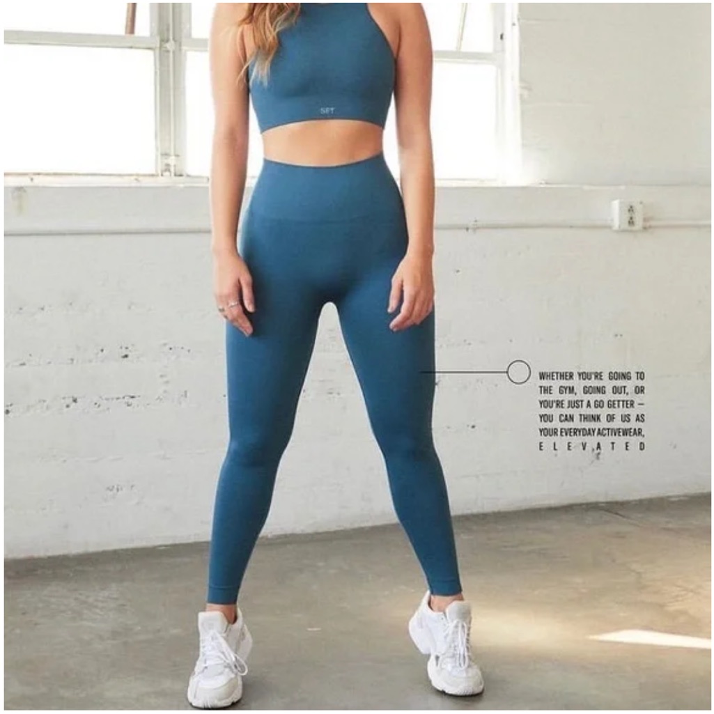 Set Active Sculptflex Leggings In Neptune Blue